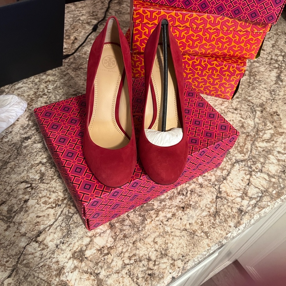 Tory Burch Red Wedges